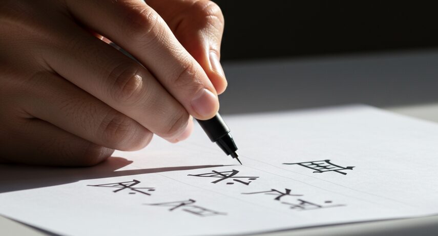 丁寧に書かれた美文字と、ボールペン字講座で上達を実感し喜ぶ受講者のリアルな口コミ。